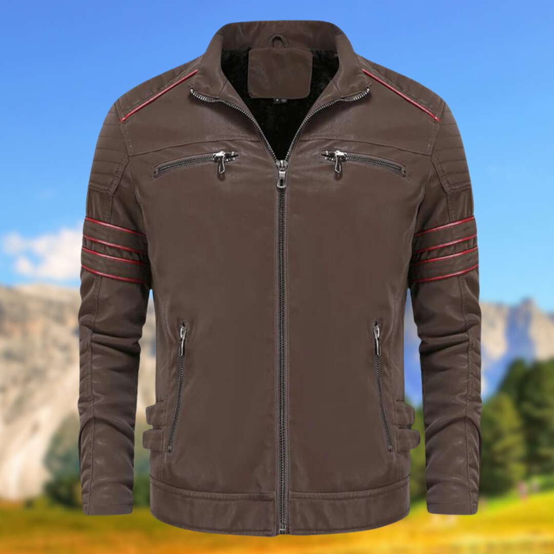Street-wave Leather Jacket for Gothic Fans with Premium Leather and Multi-Layer Lining