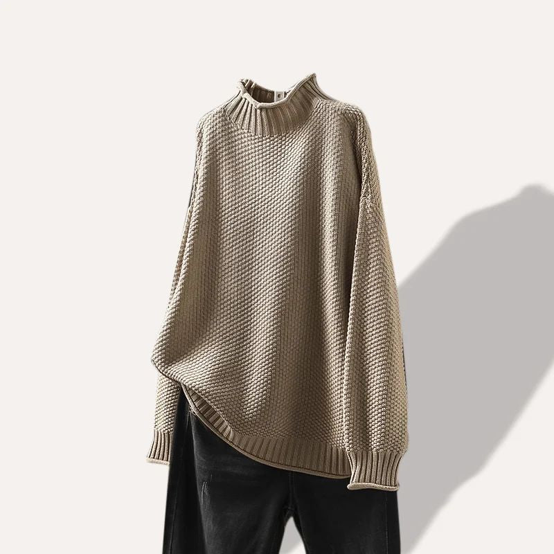 Lea Soft Wool Sweater For Women Street-Wave Cozy Breathable Knit