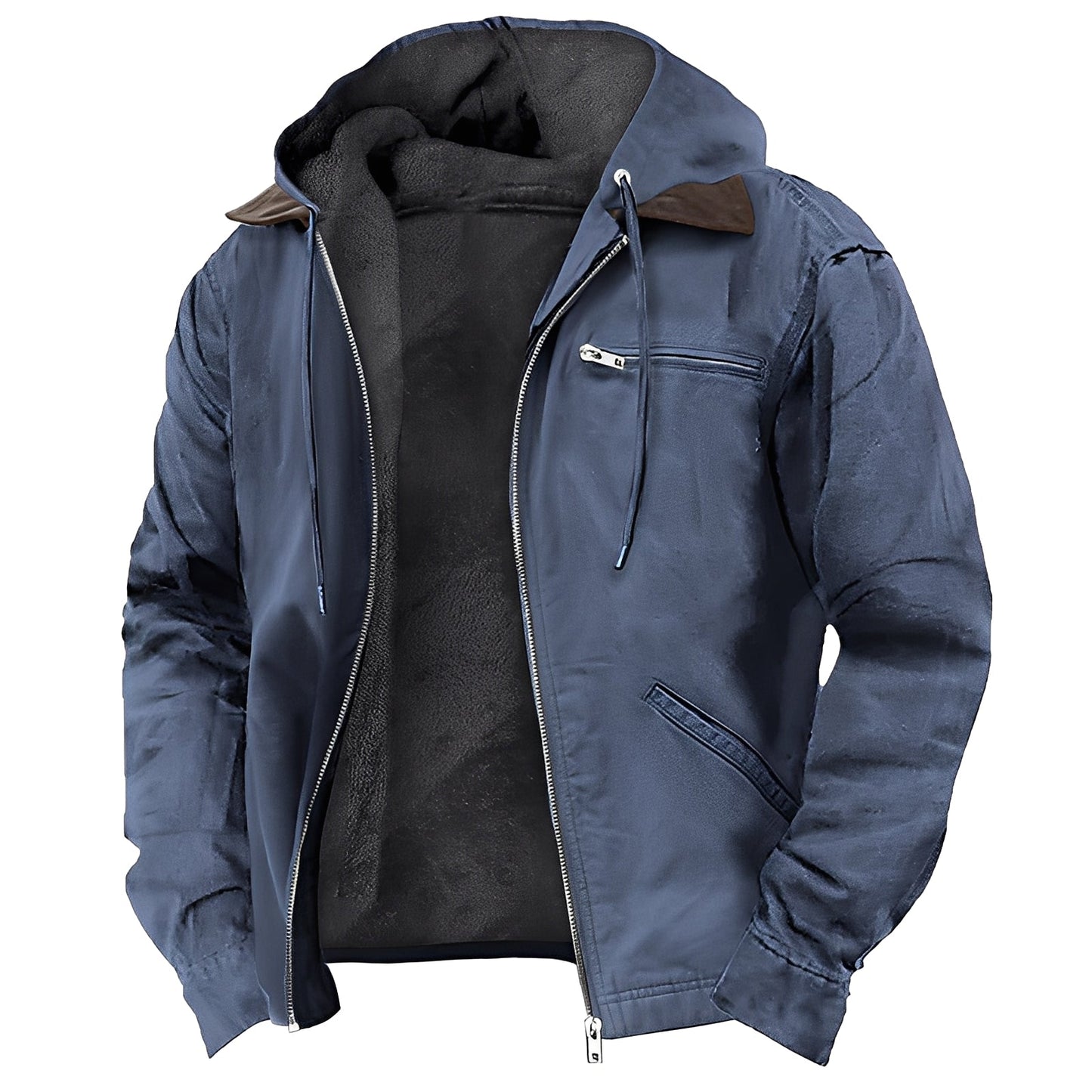 Street-Wave Hooded Outdoor Jacket for Men Windproof Rain-Resistant with Urban Sport Fit