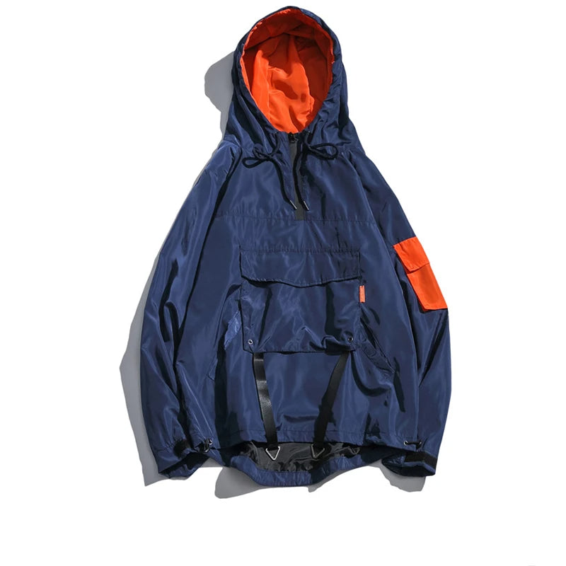 Street-wave Waterproof Mens Anorak With Hood For Urban All-Weather Comfort And Style