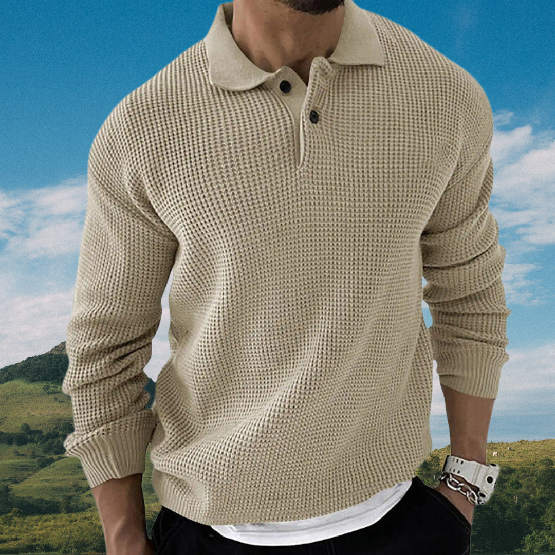 Street-Wave Soft Knit Pullover For Men Versatile Casual And Office Wear With Cozy Comfort