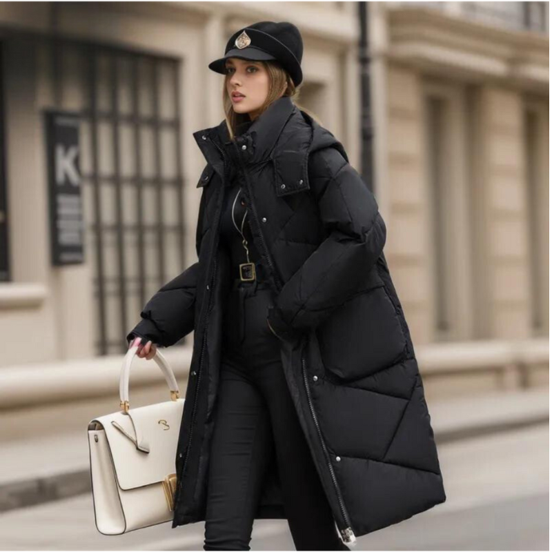 Streetwave Long Winter Coat For Women Warm And Elegant Puffer Jacket For Modern Style