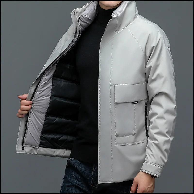 Street-Wave Down Jacket For Cold Winter Days With Premium Warmth Insulated Lining Modern Outdoor Style For Men