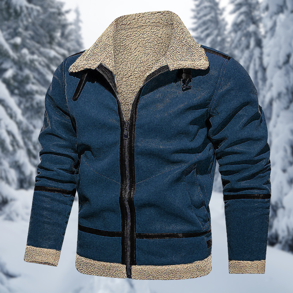 Street Wave Leather Jacket For Men Warm Shearling Lined Premium Rugged Style For Everyday Cold Weather