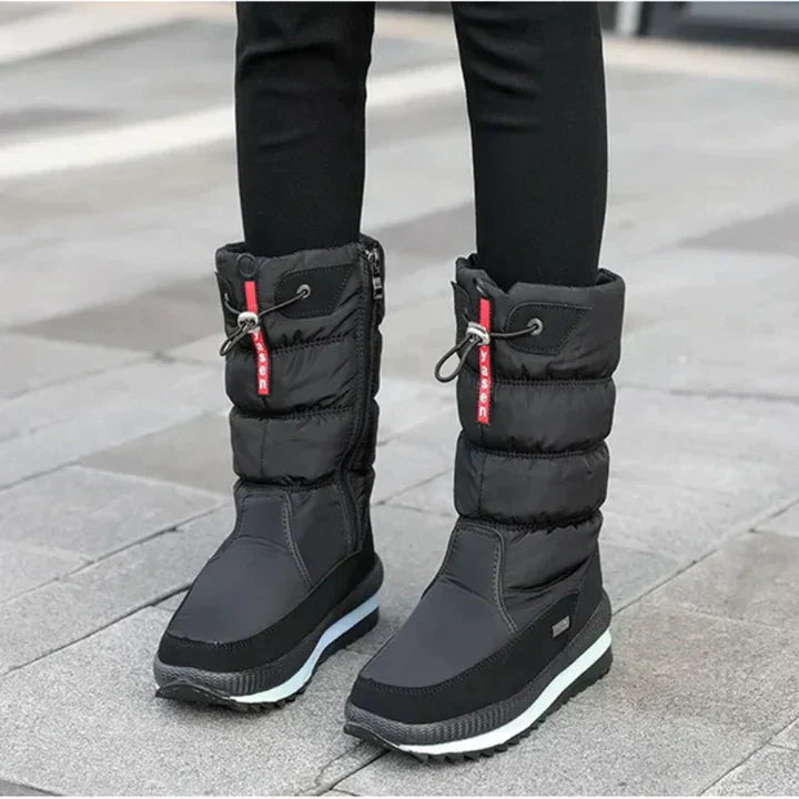 Street-Wave Fleece Lined Snow Boots For Women Warm And Dry Winter Footwear For Snow And Cold Weather