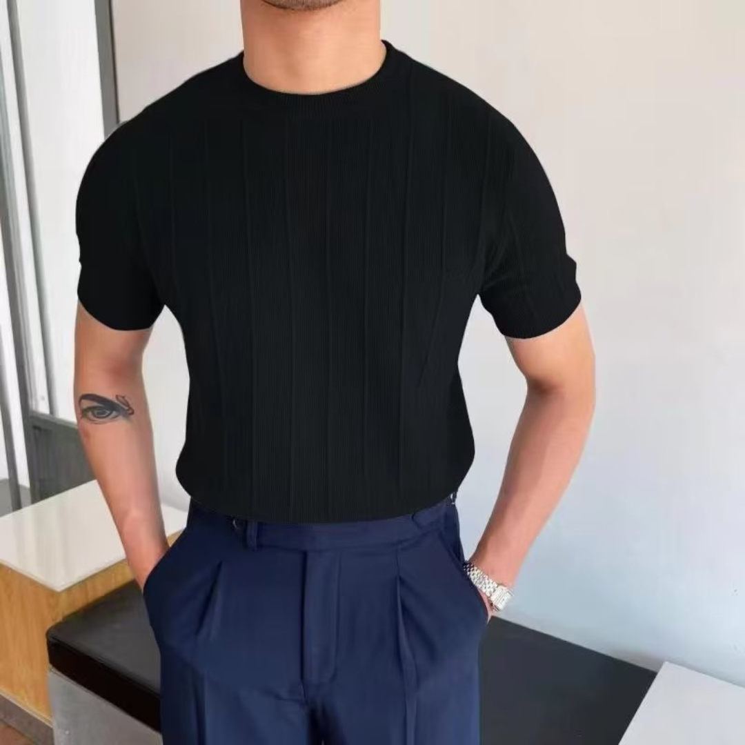 Sixto Men's Short Sleeve Knit Shirt Breathable Summer Essential for Casual Style