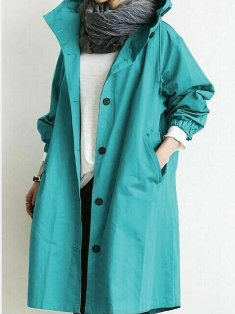 Street-wave Windbreaker Coat For Women Stylish Durable Weather Resistant Outerwear With Cozy Comfort