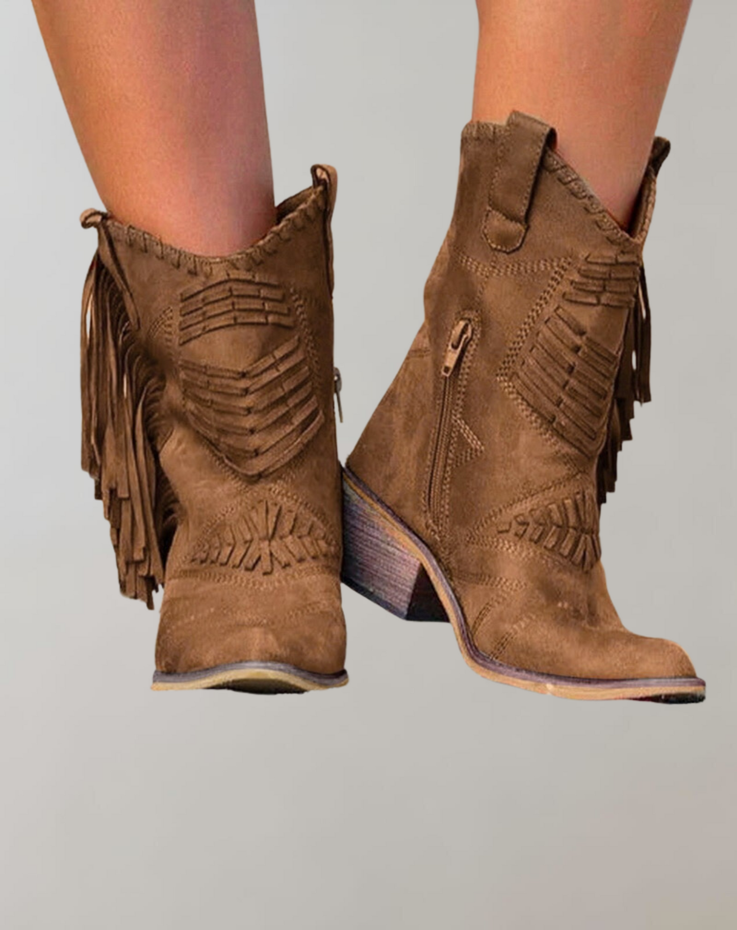 Street-wave Fringe Tassel Ankle Boots For Women - Comfortable Everyday Mid-Tube Style