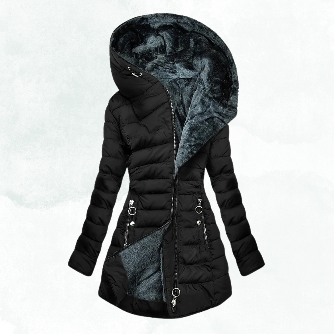 Women's Faux-Fur Lined Coat with Warm Insulation and Stylish Design