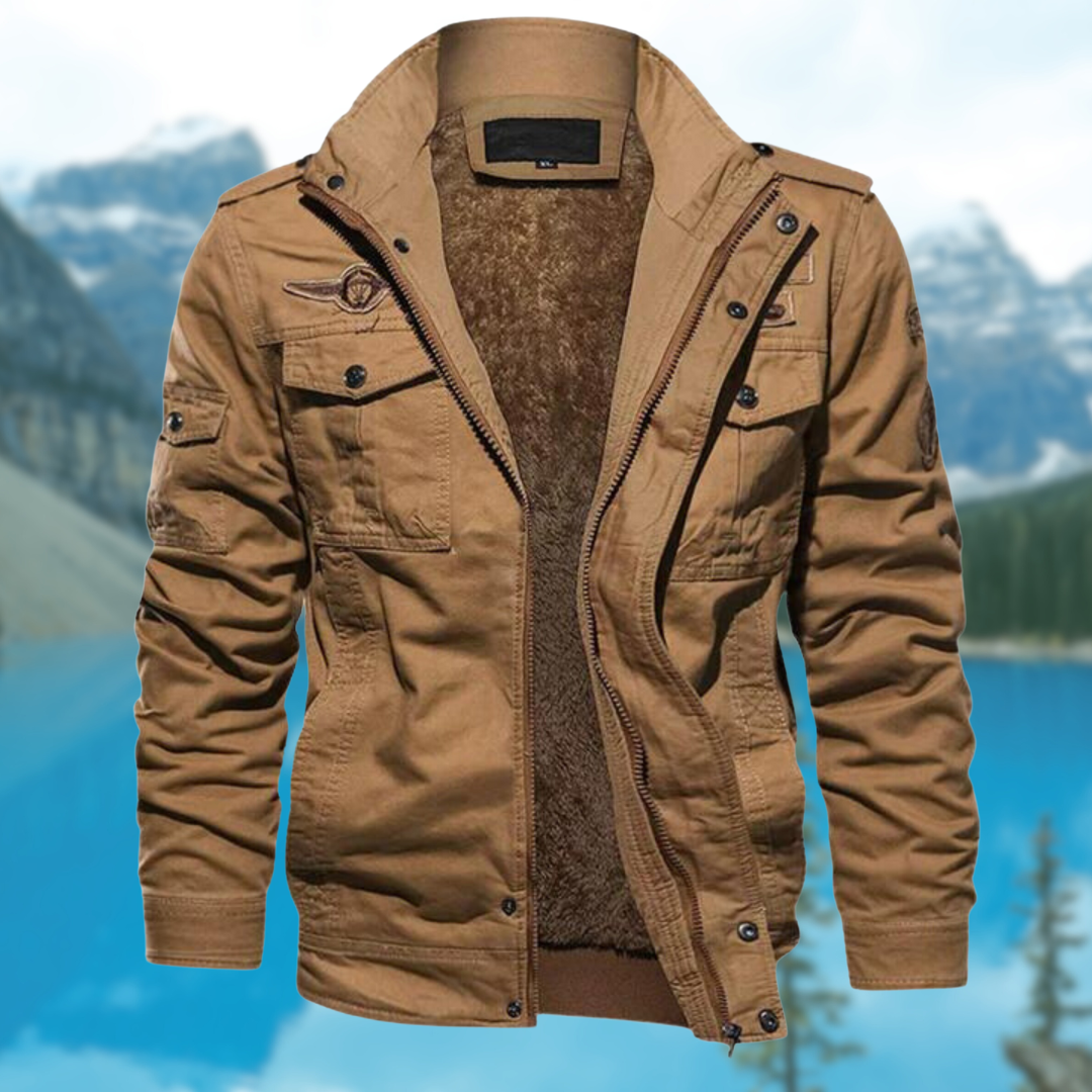Street Wave Bomber Jacket Unisex Warm Fleece Lined Lightweight For Outdoor Winter Activities