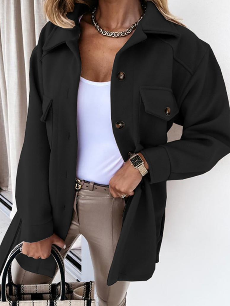 Street-wave Spring Overcoat For Women, Elegant Cozy Outerwear In Premium Materials, Durable