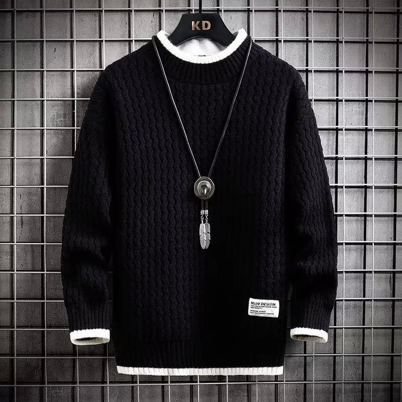 Streetwave Mens Knit Pullover Cozy Warmth With Modern Fit For Men Winter Sweater