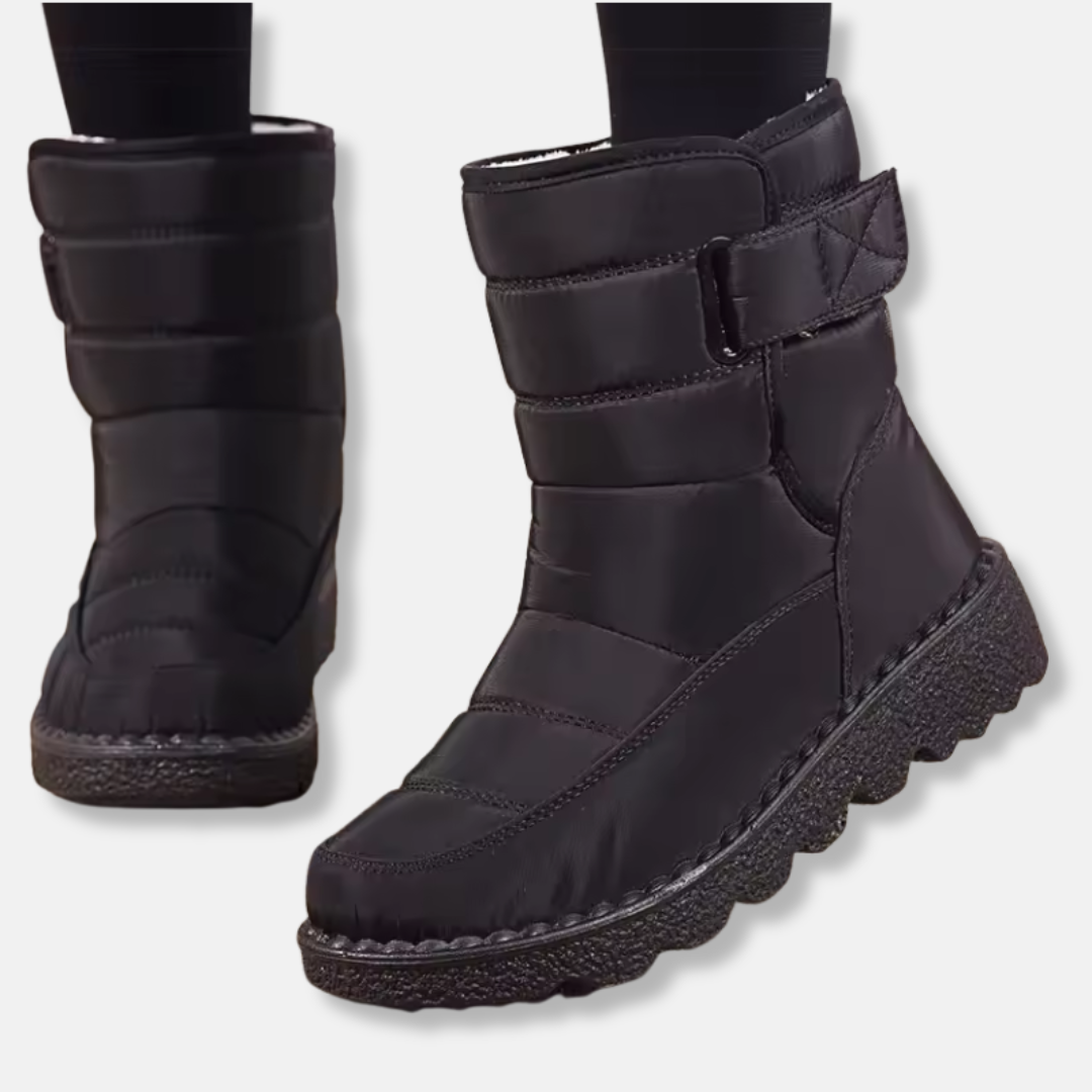 Street-Wave Mid-Calf Winter Boots For Women Padded Insulated Interior And Non Slip Sole