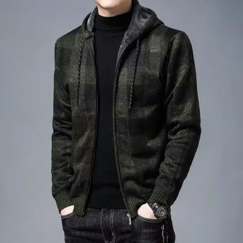 Regalstone Men's Plaid Fleece Hoodie Zip Up Warm Cozy All Day Comfort Soft Insulating Fabric For Cold Weather