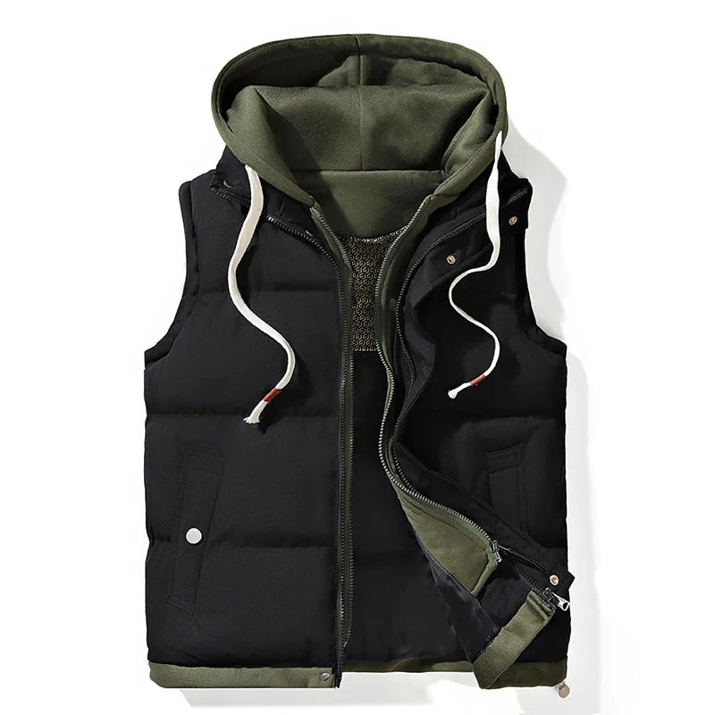 Street Wave Hooded Puffer Vest Soft Shell Lightweight Comfort Unisex