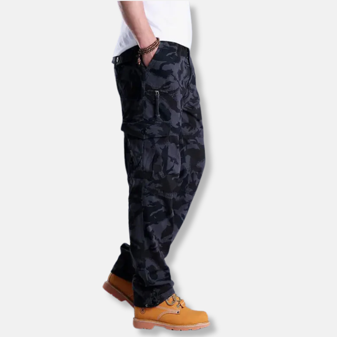 Street Wave Mens Cargo Pants Relaxed Fit Camouflage Durable