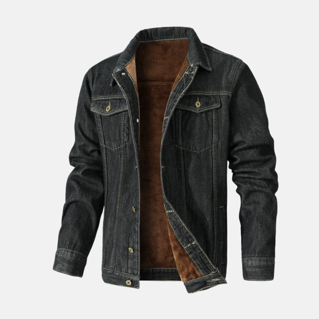 Street-Wave Mens Denim Waist Length Jacket With Snap Button Closure Classic Regular Fit For Casual Everyday Style