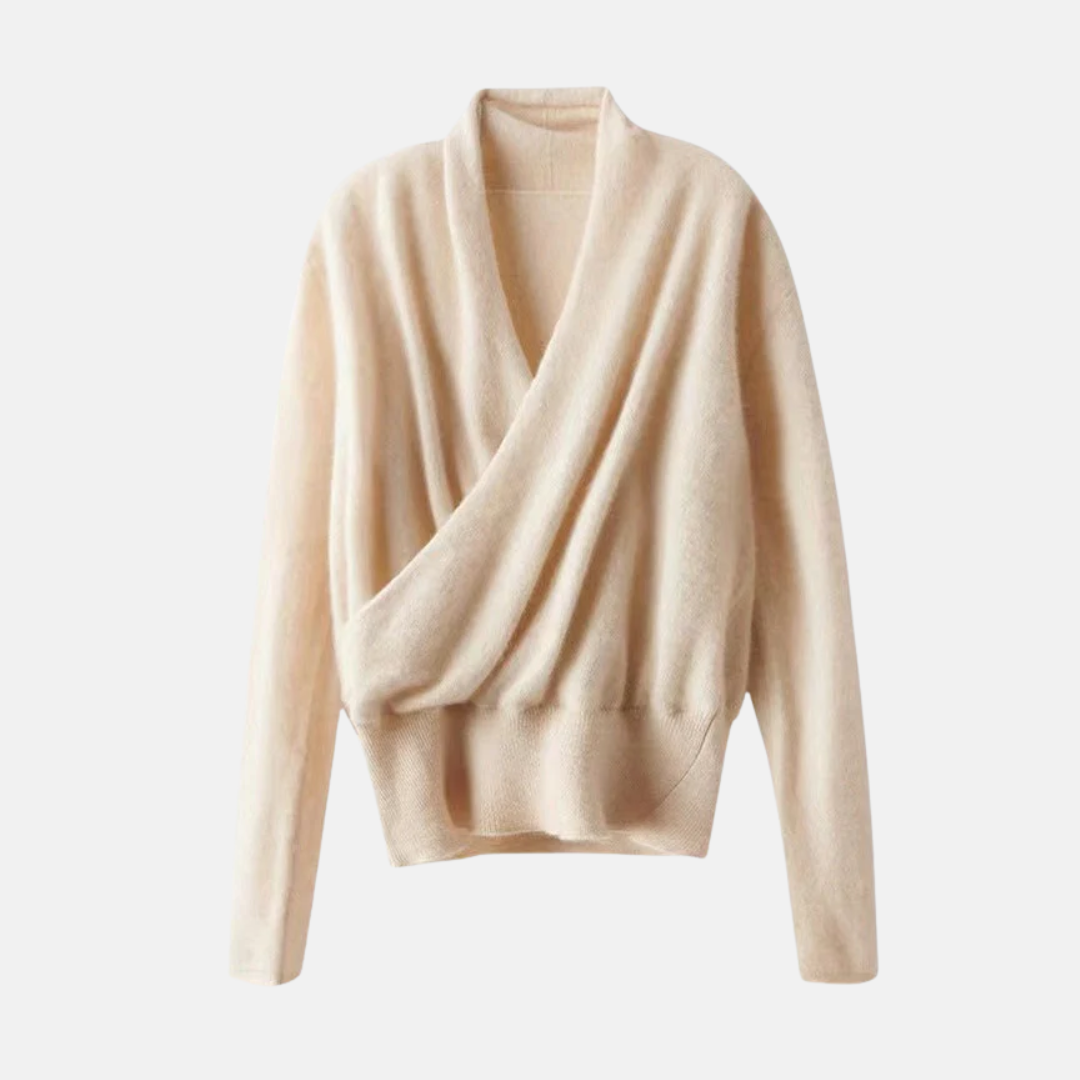 Nordisk-Flair Women's Wrap Sweater Cozy Soft Knit V-Neck Relaxed Fit