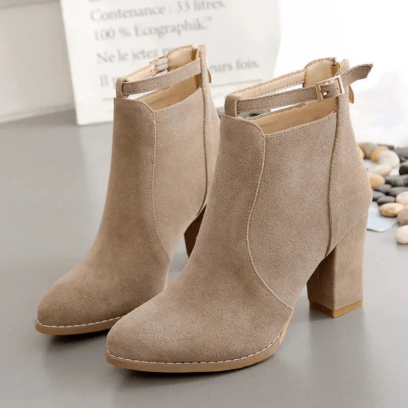 Street-wave High Block Heel Ankle Boots For Women Ultra Comfortable And Trendy Eco Friendly