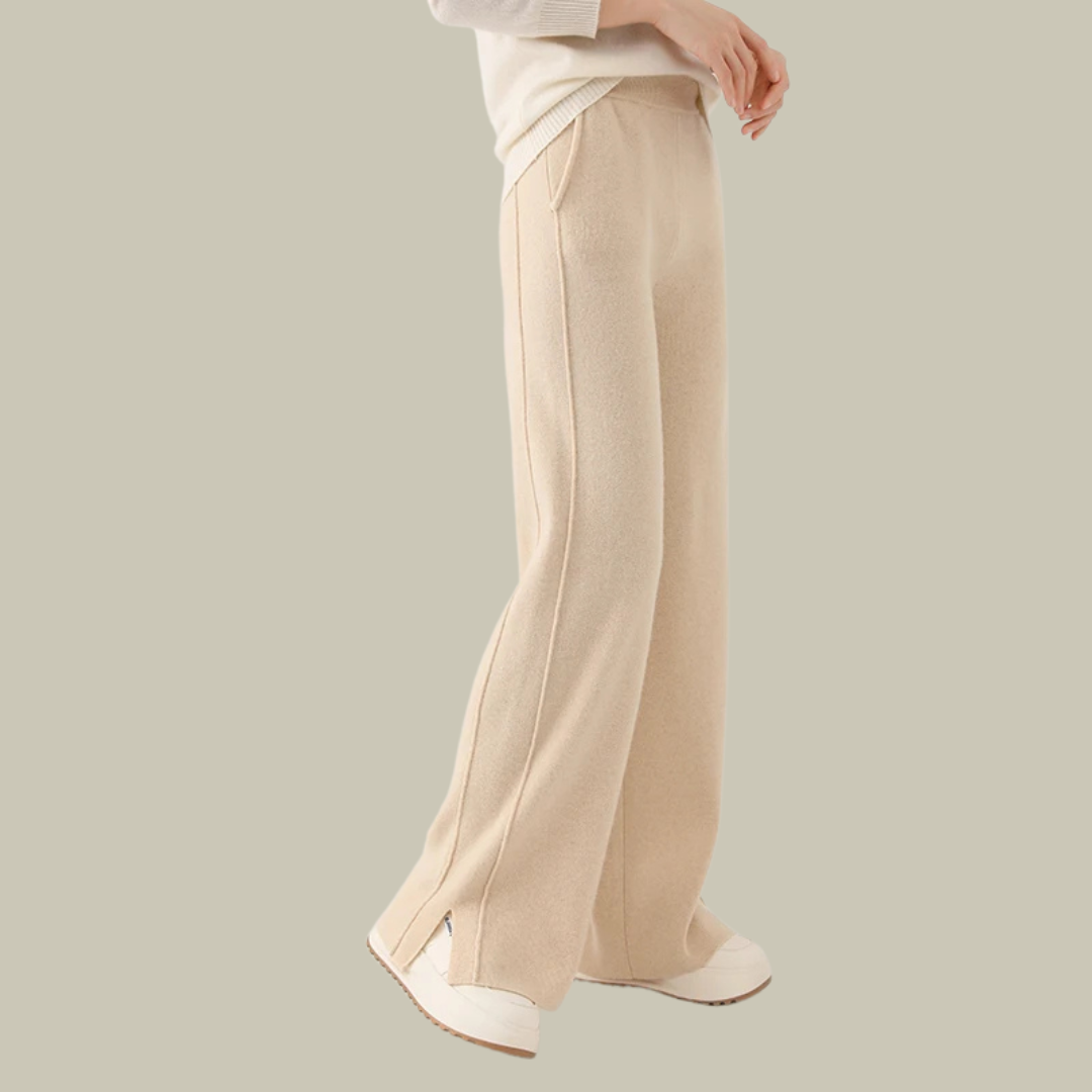 Street Wave Jasmine Women High Waist Wool Trousers Elegant Timeless