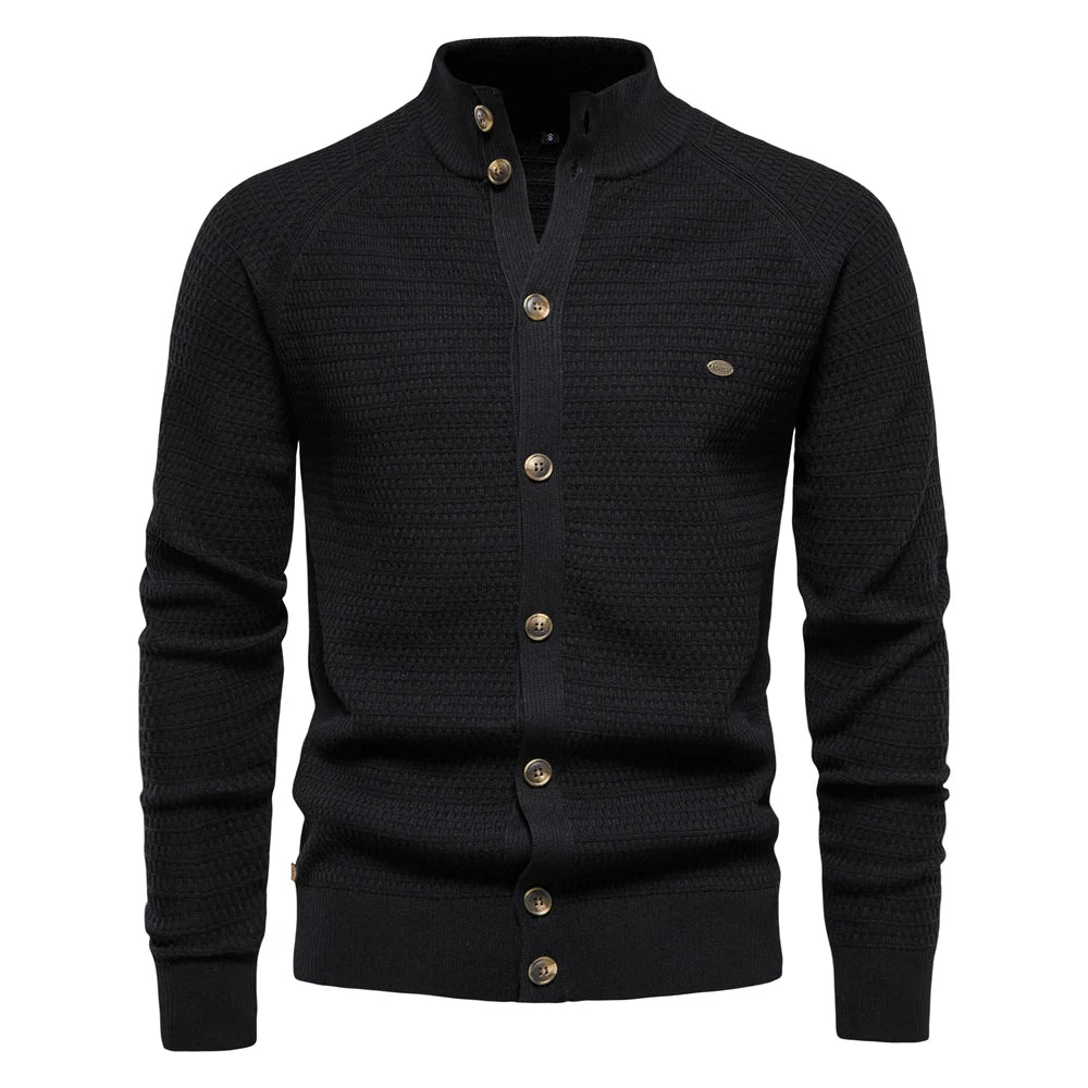 Street-Wave Knit Vest For Classic Mens Outfits Warm Cotton