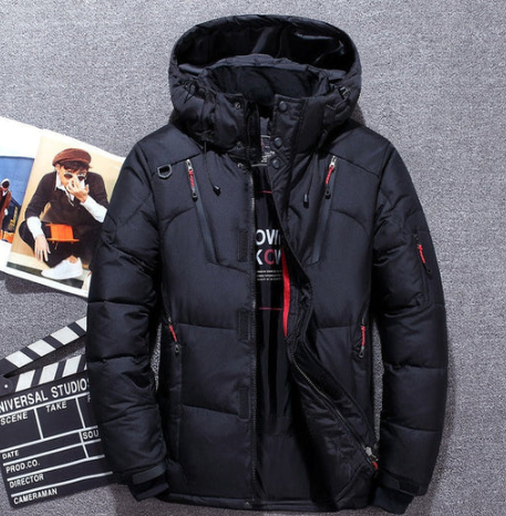 Street-wave Luxurious Down Jacket for Cold-Weather Wearers with Insulated Lining and Adjustable Hood