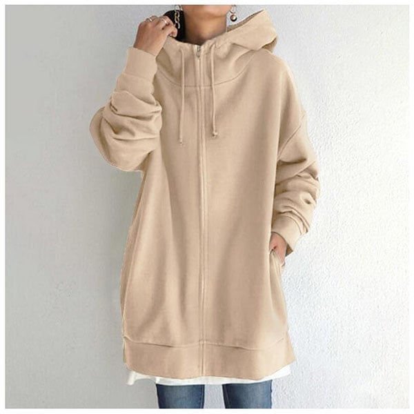 Street-Wave Alexia Hooded Zip Hoodie For Women Warm Cozy Winter Outerwear Stylish Durable Comfort