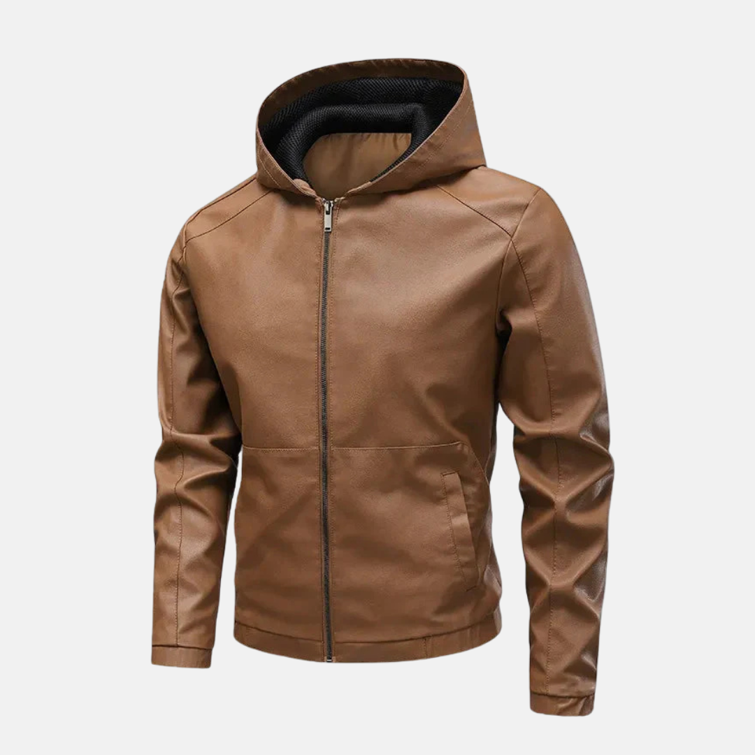 Street-Wave Nordisk Flair Mens Hooded Jacket Slim Fit Panel Design Full Zip Wind Blocking Cuffs