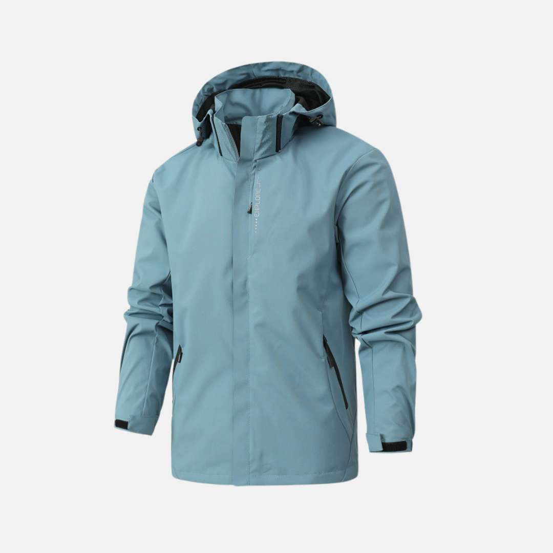 Street-Wave Nordisk Flair Mens Outdoor Jacket Weather Resistant Regular Fit With Adjustable Hood And Cuffs Zipper Closure