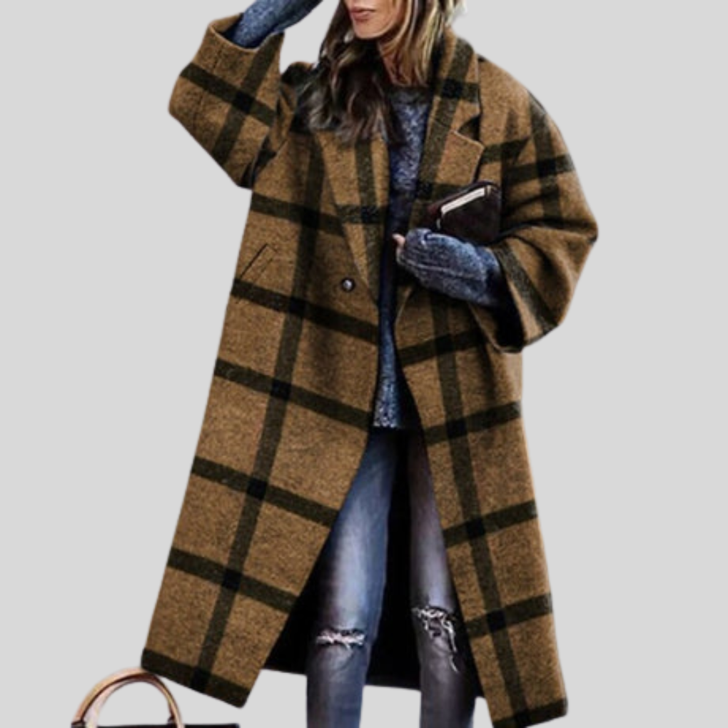Streetwave Karlina Long Winter Coat For Women Warm Insulated Layering Piece With Stand Collar