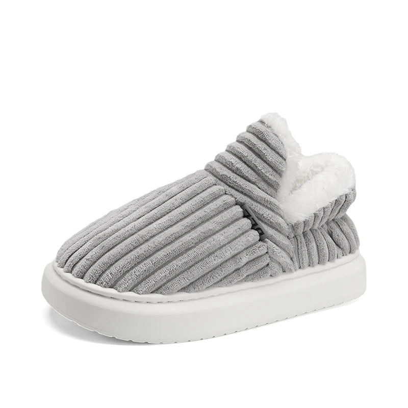 Street-Wave Women's Slippers Warm Fleece Lined Comfort Orthopedic Indoor Shoes For Cold Days