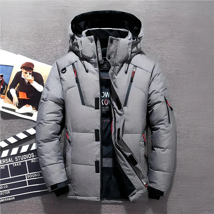 Street Wave Weston Puffer Jacket Men Detachable Hood Warm