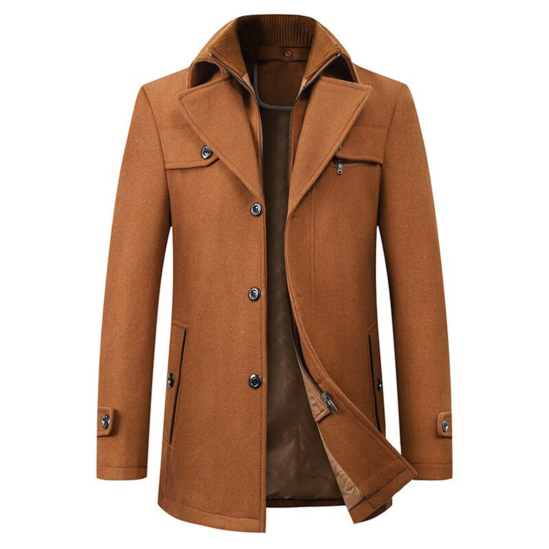 Street-Wave Men's Winter Coat Warm Lined Stylish Silhouette Versatile Outerwear For Daily Commuting