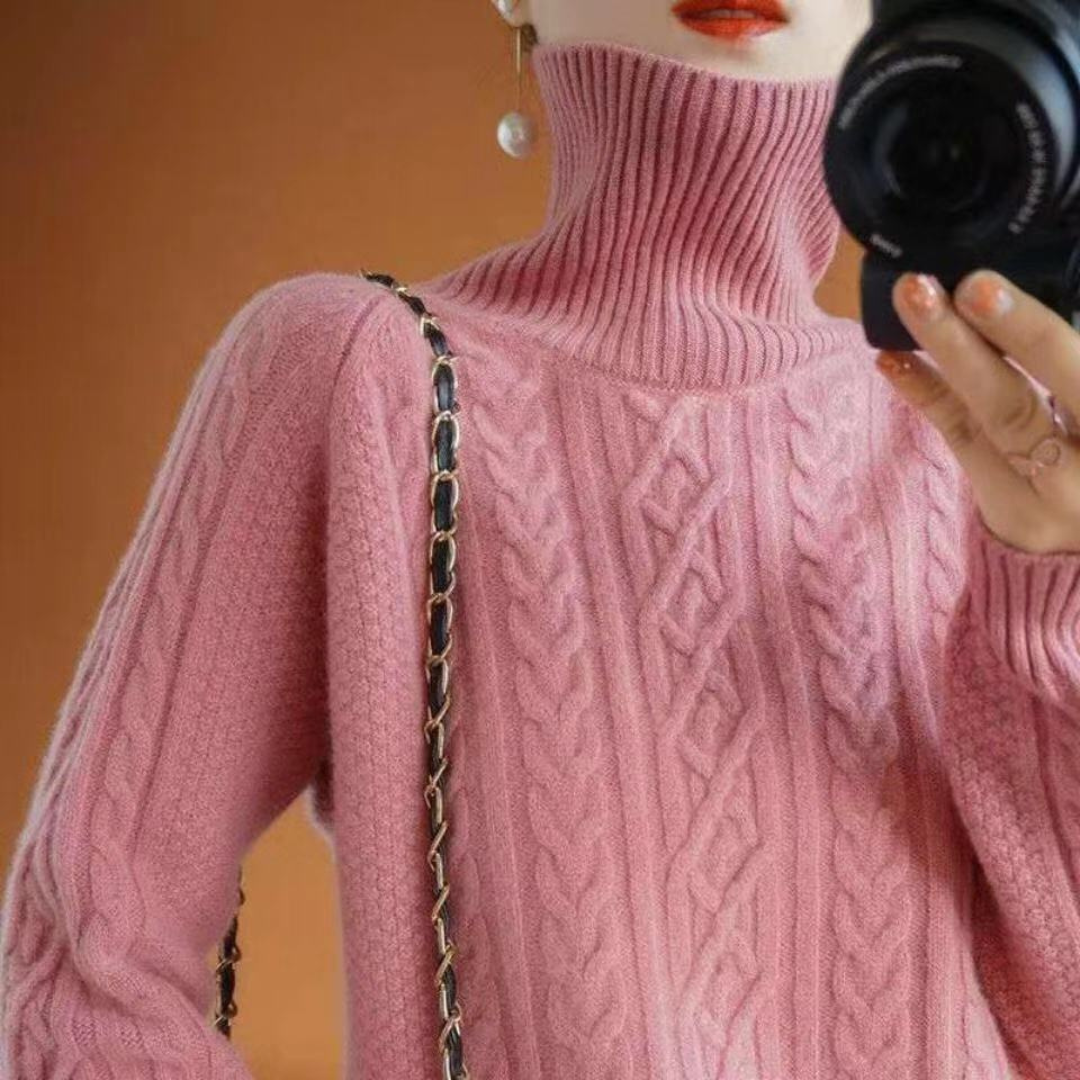 Street-Wave Womens Cozy Knit Pullover Turtleneck Luxurious Warmth And Timeless Style