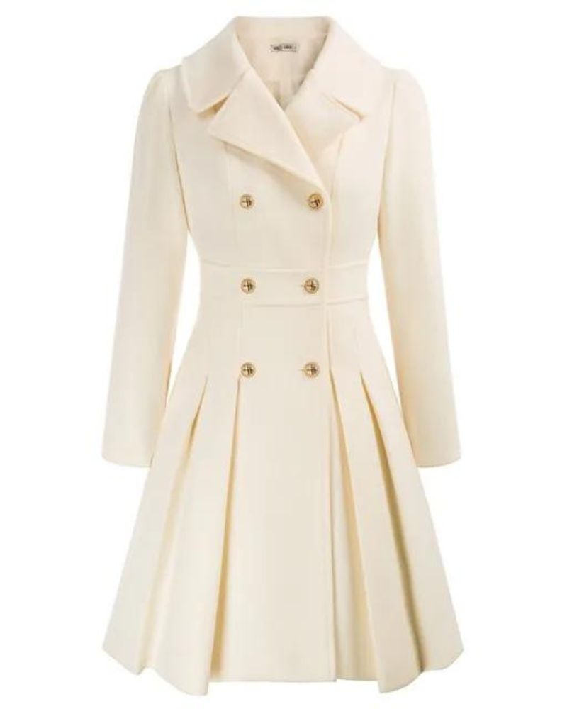 Street-Wave Wool Coat For Women Elegant Folded Design That Delivers Warmth And Sophistication