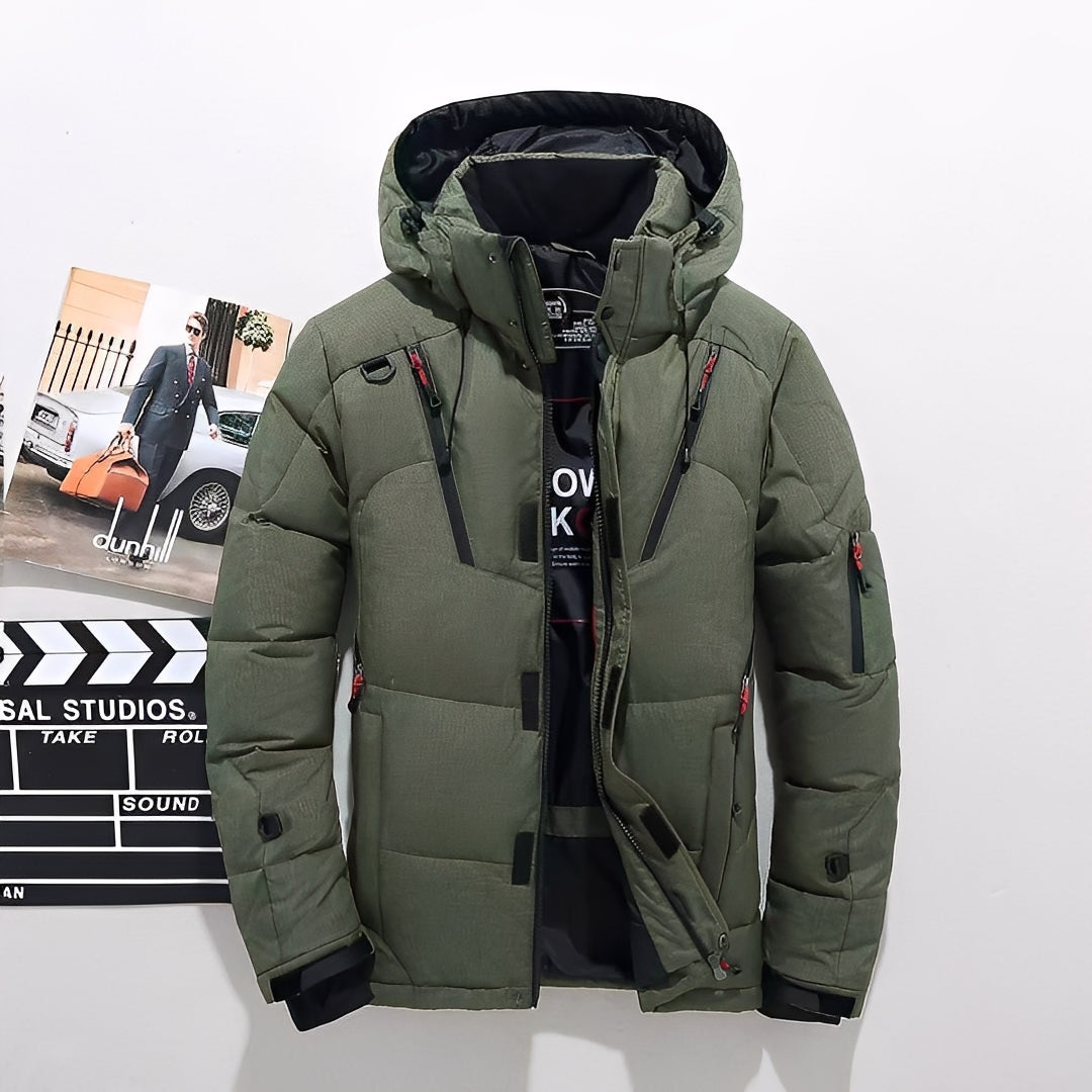 Street-wave Men's Puffer Winter Jacket Warm Insulation, Windproof, Modern Design