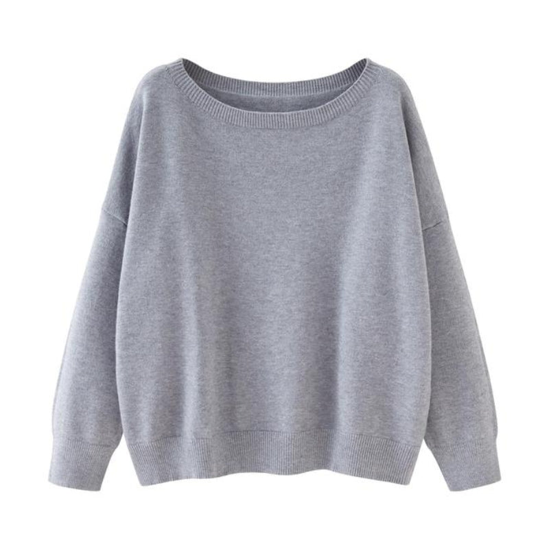Street Wave Clara Soft Knit Round Neck Sweater Unisex Cozy Warmth