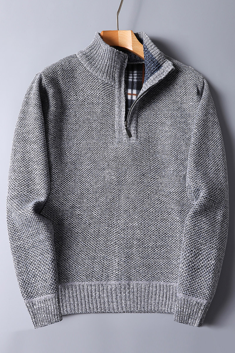 Street-wave Men's Zip-Up Knit Sweater for Everyday Comfort and Timeless Style, Ideal for Casual Office and Weekend Wear