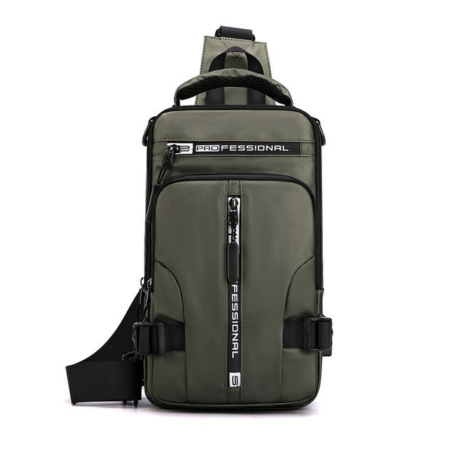 Streetwave Waterproof USB Rechargeable Sling Backpack For Outdoor Enthusiasts Durable Lightweight