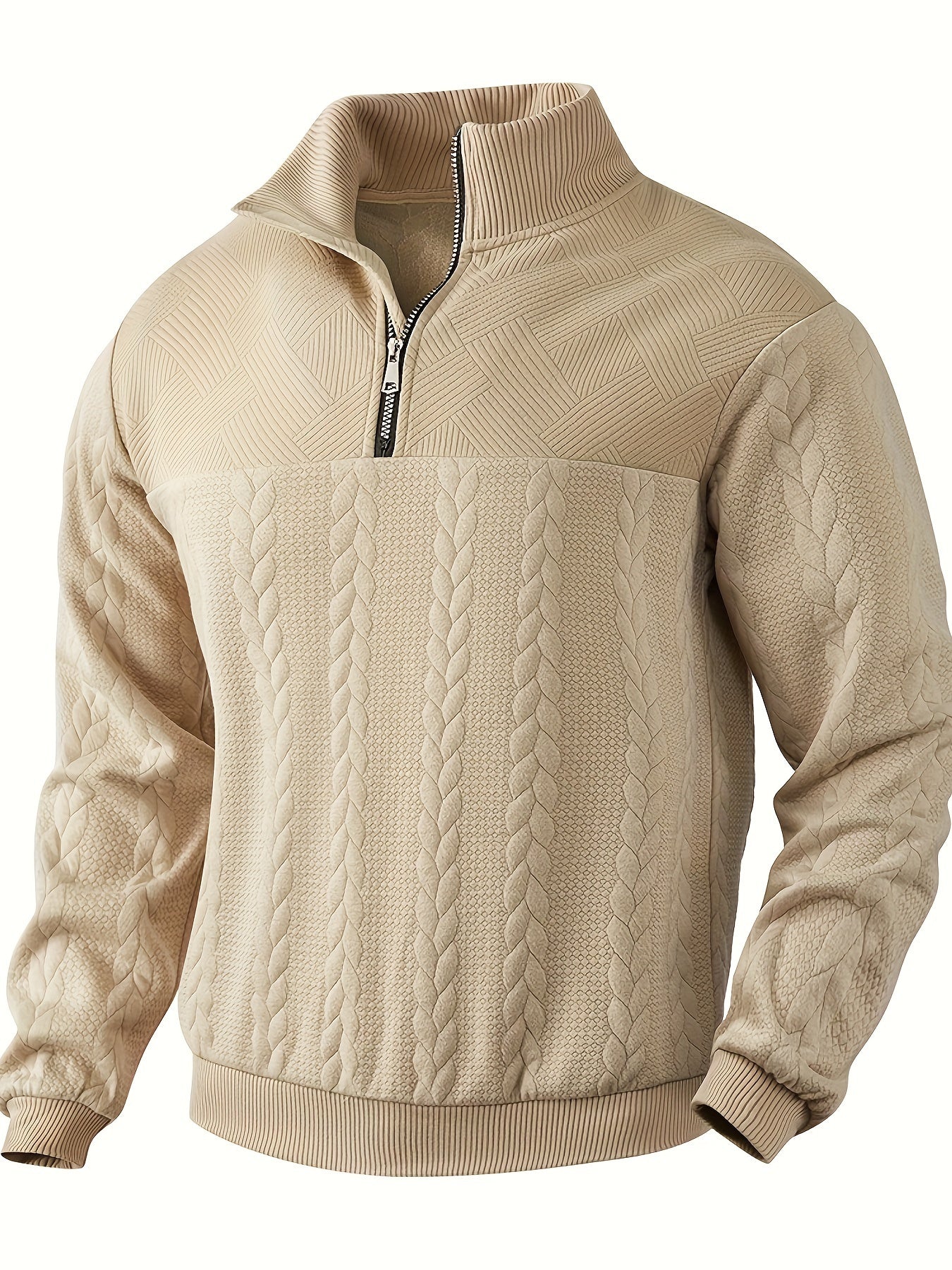 Streetwave Alain Cashmere Sweater Mens Half Zip Vintage Inspired Premium Cozy Warmth Style
