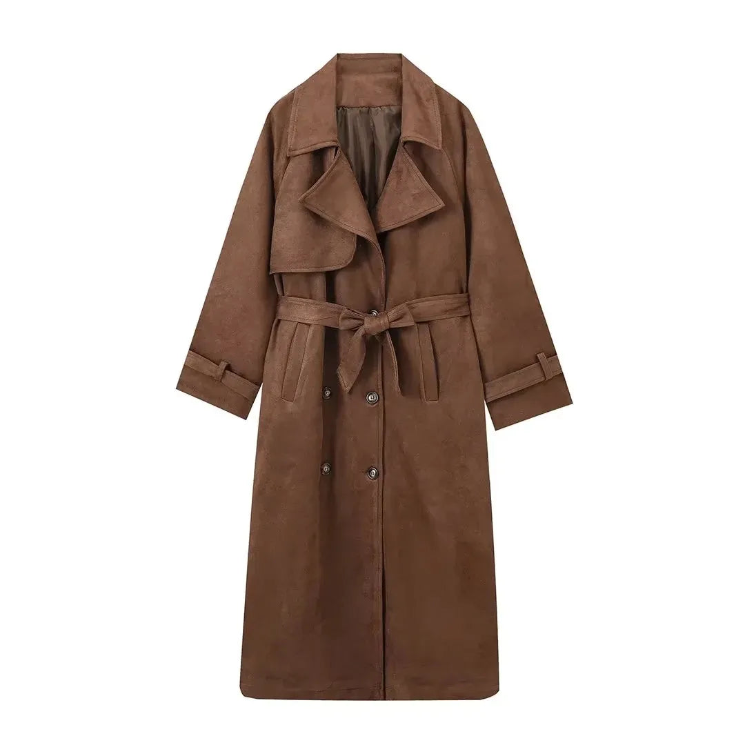 Streetwave Long Vintage Coat Timeless Silhouette For Autumn Fashion Women Ideal For City Living Durable Warmth