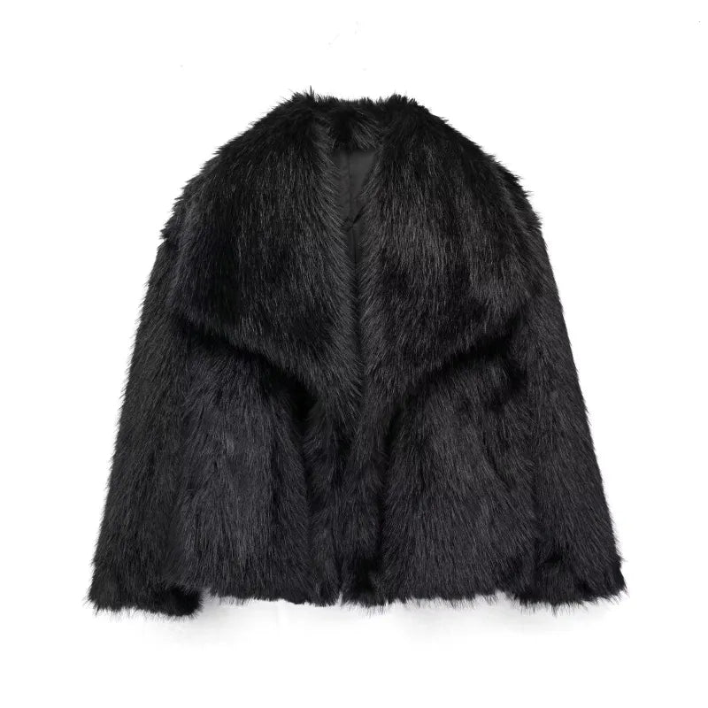 Street-Wave Women’s Warm Faux Fur Winter Coat For Cozy Elegance And Chic Seasonal Style