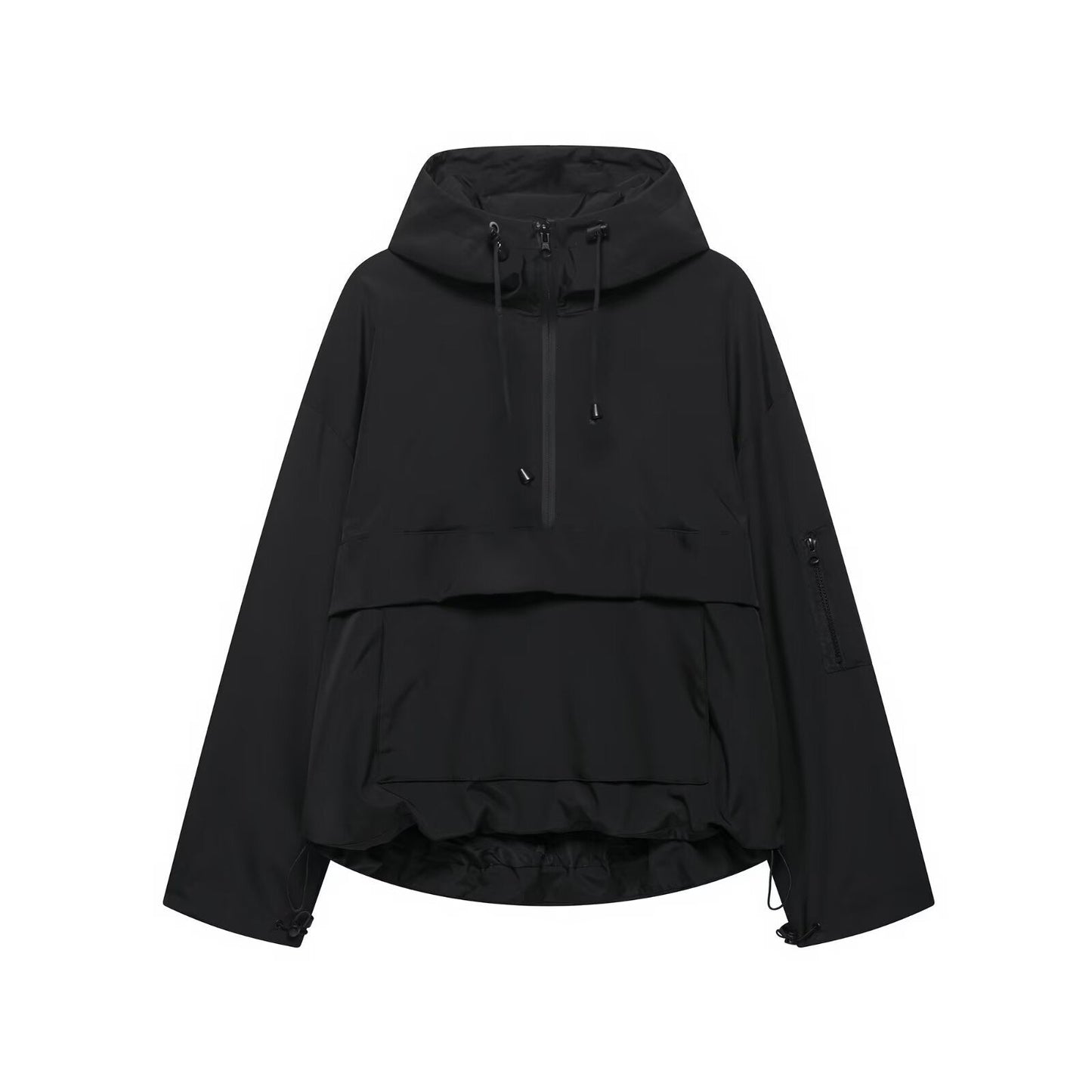Street-wave Mens Hooded Jacket Jacob All Weather Front Zip For Outdoor Adventurers Ready