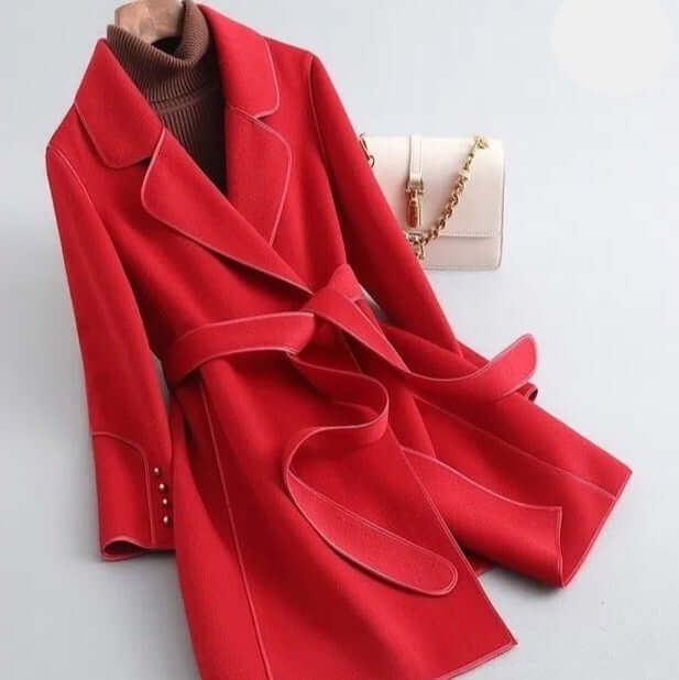 Street-Wave Long Winter Wool Coat For Women With Luxurious Warmth And Tailored Fit