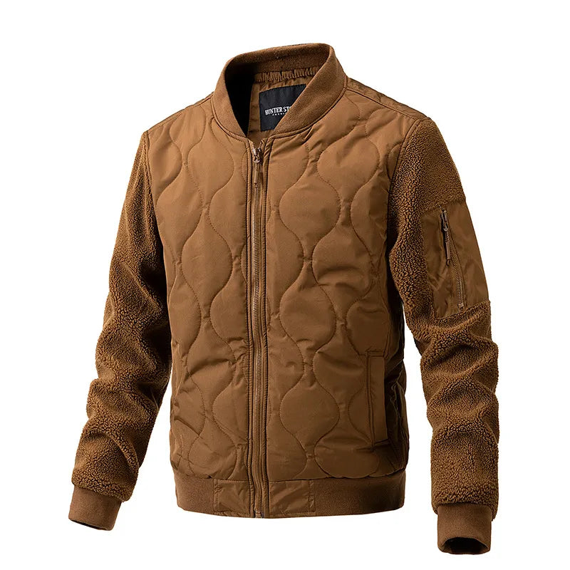 Street-Wave Men's Quilted Winter Jacket With Zip Closure For Cold Weather, Warmth, Durable Insulation And Style