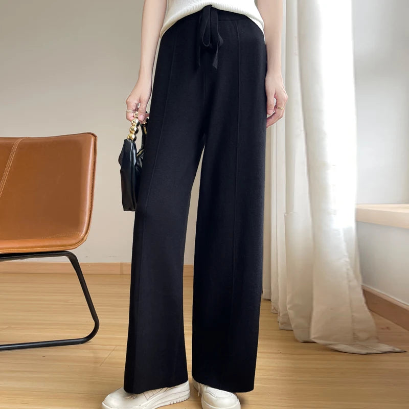 Street-Wave Cashmere Wide-Leg Cozy Lounge Pants For Women