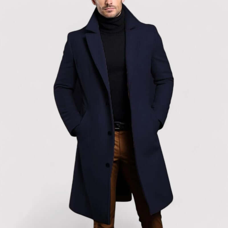 Street-wave Men Long Winter Wool Coat With Warmth And Elegant Comfort For Every Winter Wardrobe