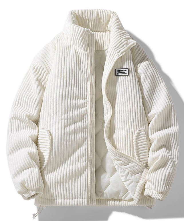 Street Wave Corduroy Puffer Vest Warm Insulated Zip Pockets Streetwear For Urban Men And Women