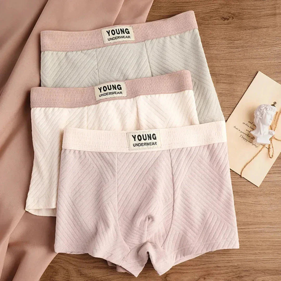 3 Pack Antibacterial Cotton Mens Boxers Soft Stretch Fit Moisture Wicking Breathable Underwear Street-Wave