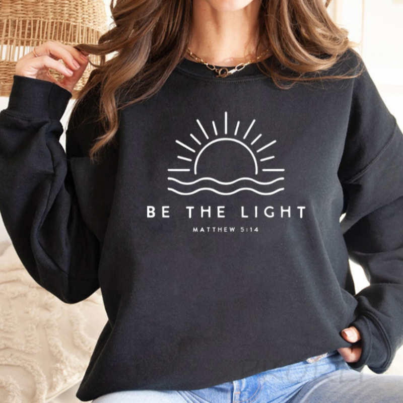 Street-wave Womens Cozy Knit Pullover Be The Light Edition Warm Autumn Winter Sweater For Women